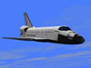 Image of the shuttle orbiter as modeled in FutureFlight Central