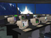 Image of FutureFlight Central set up for a shuttle launch simulation
